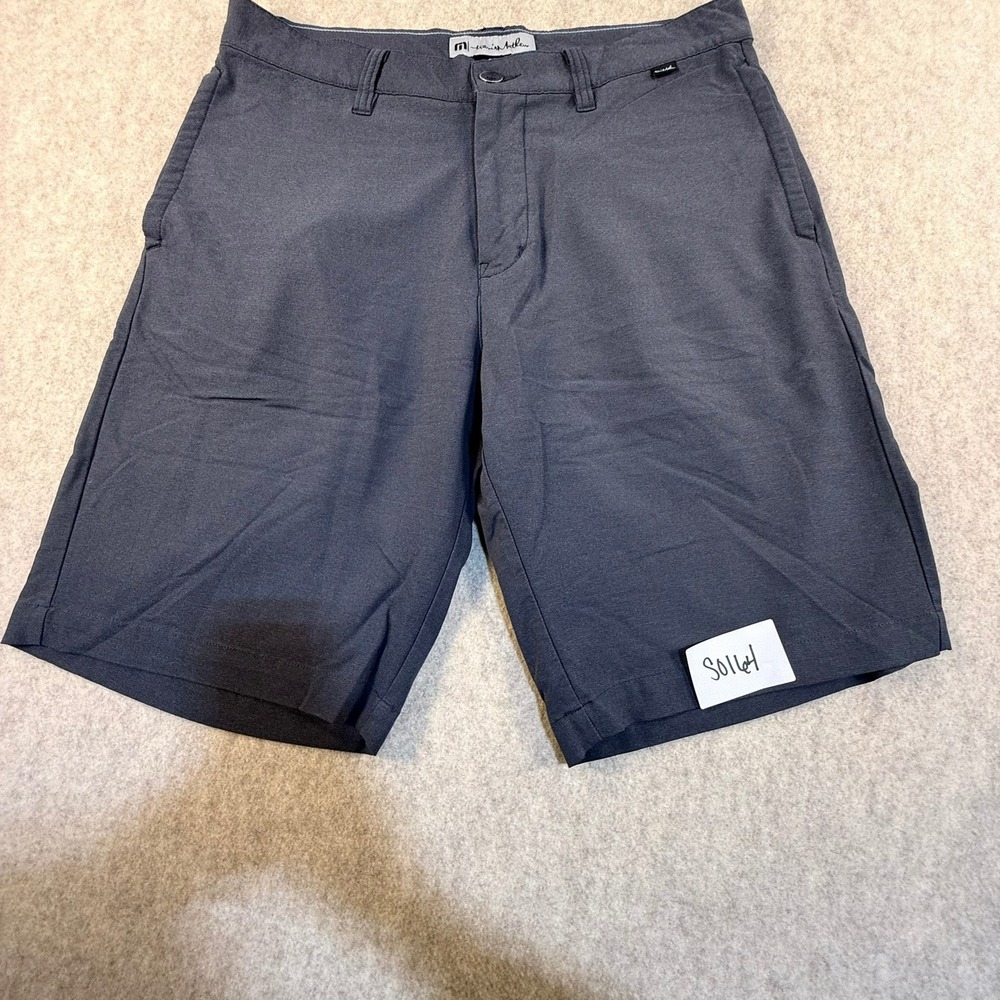 TravisMathew Mens Golf Shorts Size 32 Gray Performance Stretch Activewear S0164